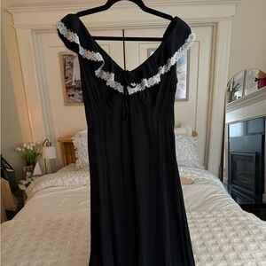 Lace lined midi dress